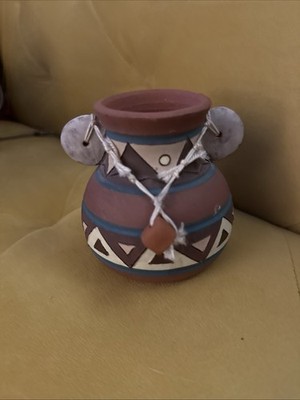 Unique Portuguese Clay Pottery Vase Signed By Artist