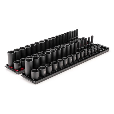 Tekton SID91218 3/8'' Drive 6-Point Impact Socket Set, 68-Piece