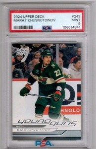 2024-25 Upper Deck Young Guns Marat Khusnutdinov #243 PSA 9 MINT
