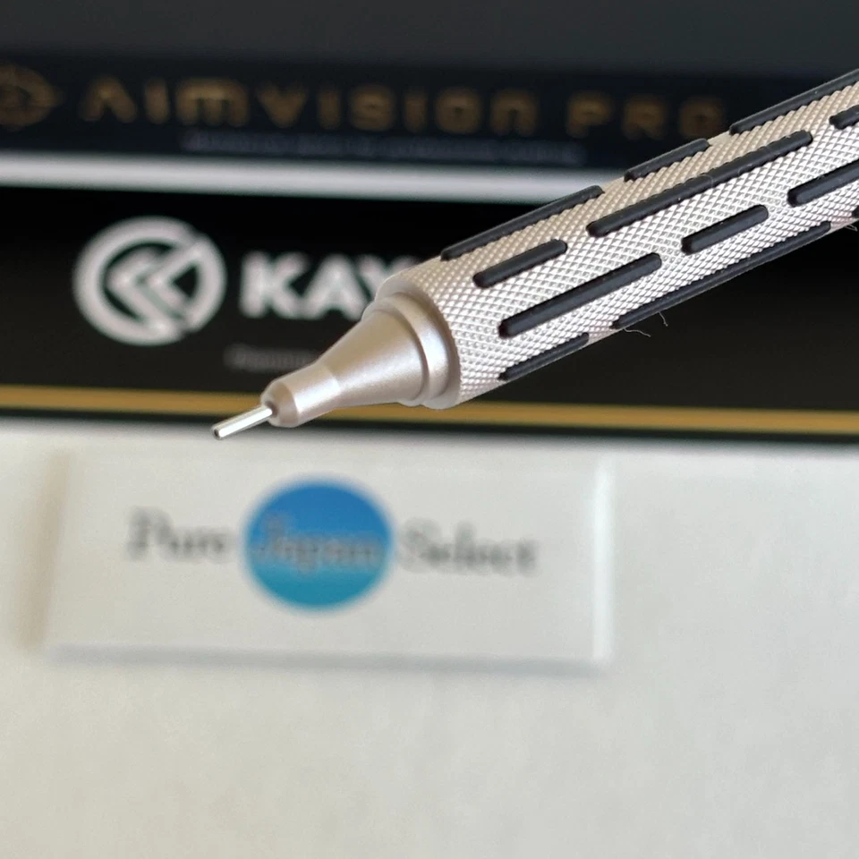 Lápiz de dibujo Kayou + AimVision PRO 0,5 mm latón titanio oro Japón - Imagen 4 de 4