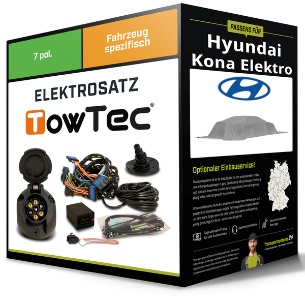 Elektrosatz 7-Pol Spezifisch für Hyundai Kona Elektro 04.2023-Jetzt NEU-image