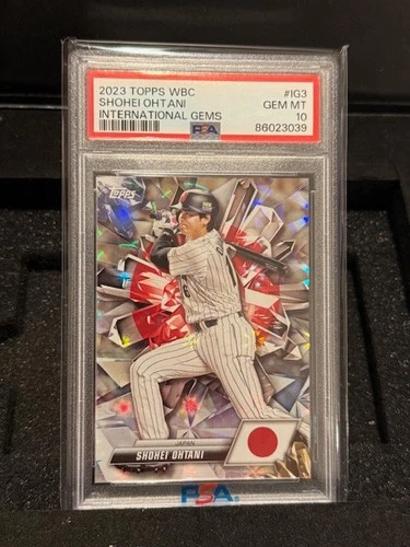 2023 Topps WBC International Gems IG3 Shohei Ohtani SSP Ref Foil Case Hit PSA 10