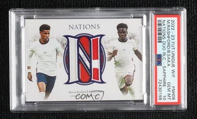 2022 Unique World Football Sapphire 10/12 Marcus Rashford Bukayo Saka #NH06 13xi
