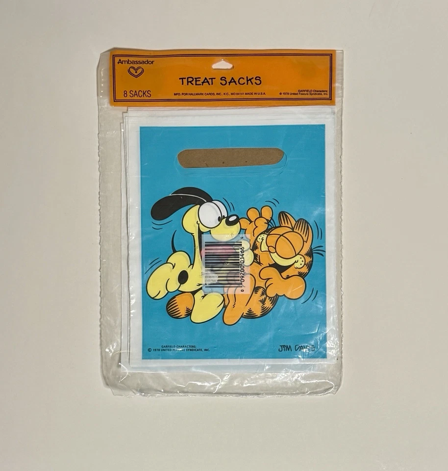 Bolsas de regalo Garfield 1978 vintage 8 quilates nuevas Foto 2 de 4