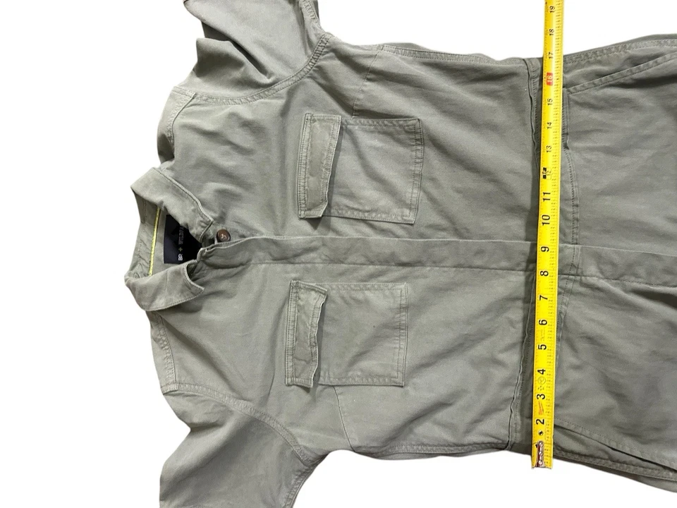 BP Wild Fang Jumpsuit S Green Short Sleeve Button Down Utility Button One Piece - Image 4 of 4
