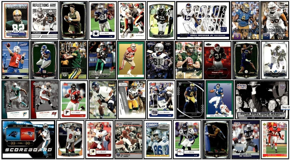 Lote mixto de 98 tarjetas deportivas de fútbol americano 1983-2020 Detroit Lions Foto 3 de 4