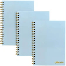 Pukka Pad Carpe Diem B5 Notebooks – Pack of 3 Double Spiral Bound Hard Cover ...