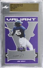 2018 Leaf Valiant Pre-Production Proof Purple Clear Unsigned 1/1 Joe Gray 0b5