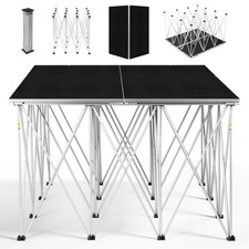 Foldable Stage Platform Aluminum with 32" Height 1540lbs Load for Events Wedding