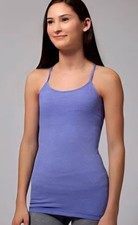 Tumbling Tank Ivivva Girls 10  Racer Back Heathered Iris Lululemon Flaw
