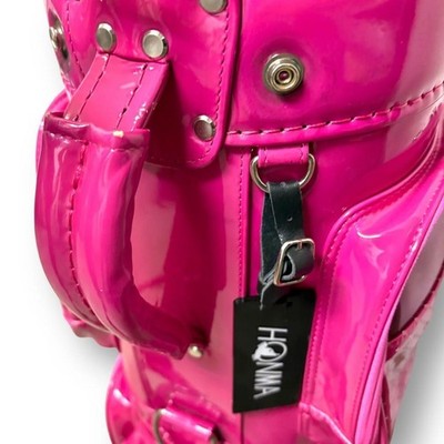 Honma Pink Skeleton Enamel Ladies Cart Bag Golf Carry Caddy Bag