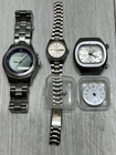 Vintage  Sears Alarm Watch, Waltham, Seiko And Fossil Lot.  All For Repair As Is