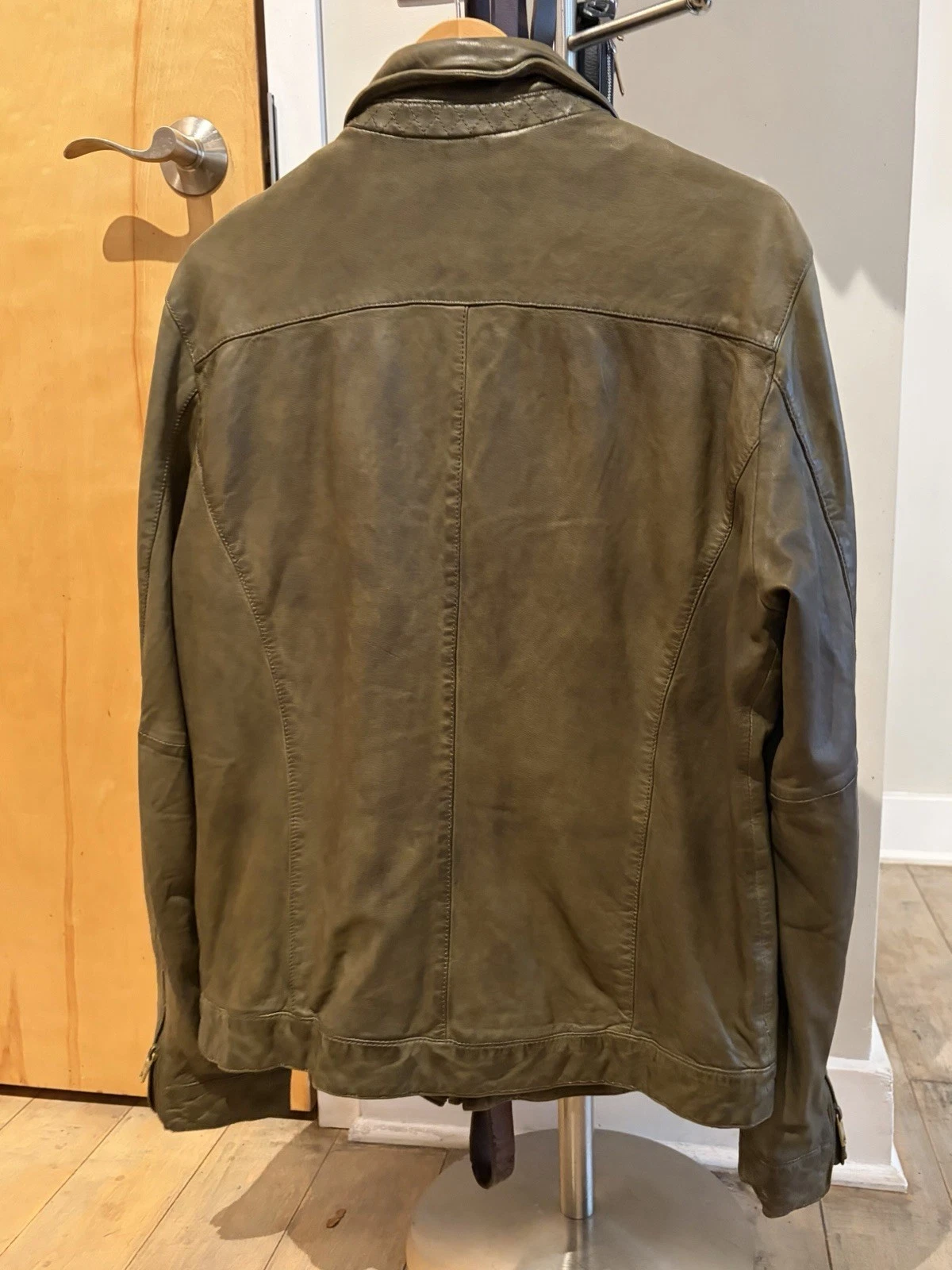 Scotch & Soda Men's Leather Jacket, Amsterdam Couture Exclusive. - product detail image 2