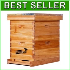 Durable Bee Hive with Honey Collection Space - 8 Frames & Complete Starter Tools