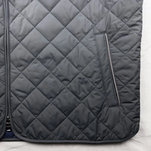 Peter Millar Crown Essex Full Zip Quilted Puffer Vest Jacket Iron Gray XL $245 image 3
