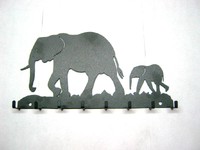 Key Holder Elephant Painted Black C-16 Key Holder Elephant Painted Black C-16