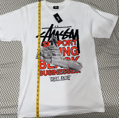 Stussy Virgil Abloh 40th Anniversary World Tour Tee - Size M Stussy Virgil Abloh 40th Anniversary World Tour Tee - Size M