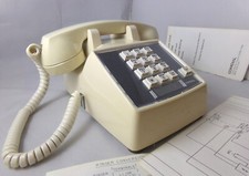 NOS Comdial Touch Tone Desk Telephone Beige Model 2500-IY-CW-007M B 062822WBAN