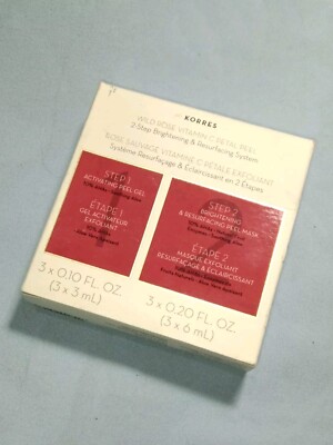 Korres 2 Step Brightening & Resurfacing System Peel Wild Rose Vitamin C Petal 