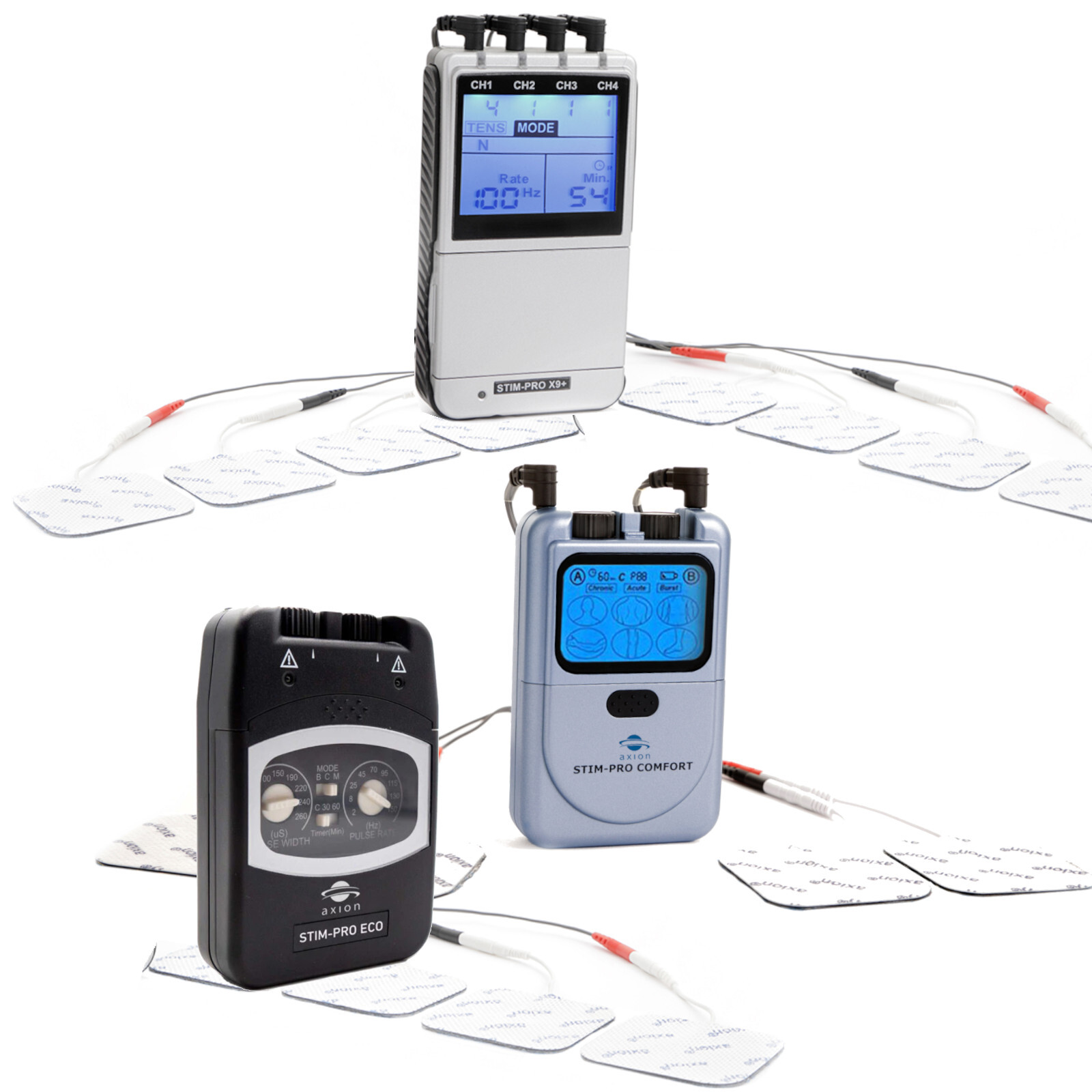 TENS Gerät EMS Reizstromgerät Massager & Elektroden Auswahl zur Schmerztherapie