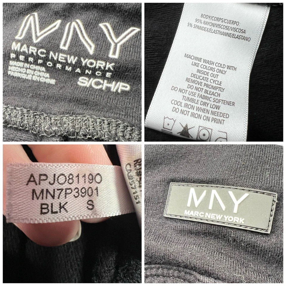 Leggings Marc New York MNY Negros Dorado + Rayas Blancas Pequeños Foto 4 de 4