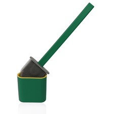 Image of Toilet Brush & Holder Set Bathroom Cleaning Accessory Silicone