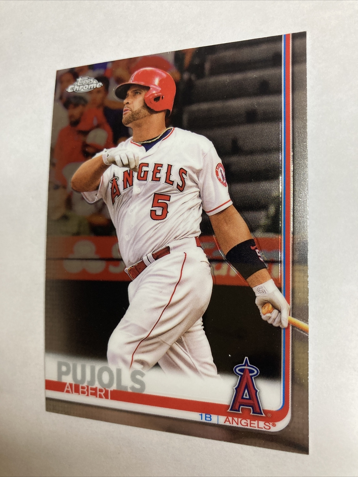 2019 Topps Chrome #27 Albert Pujols Los Angeles Angels Refractor Baseball Card