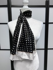 Vintage Silk Scarf Polka Dots Oscar De La Renta