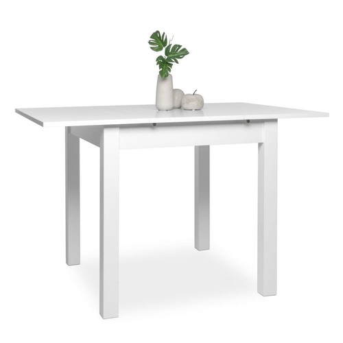 COBURG WHITE EXTENDING DINING TABLE - L 80 - 120cm - Picture 3 of 7