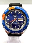 VTG Seiko 5 6119 Sports Diver Rally Automatic Men's Watch Rare Pepsi Bezel