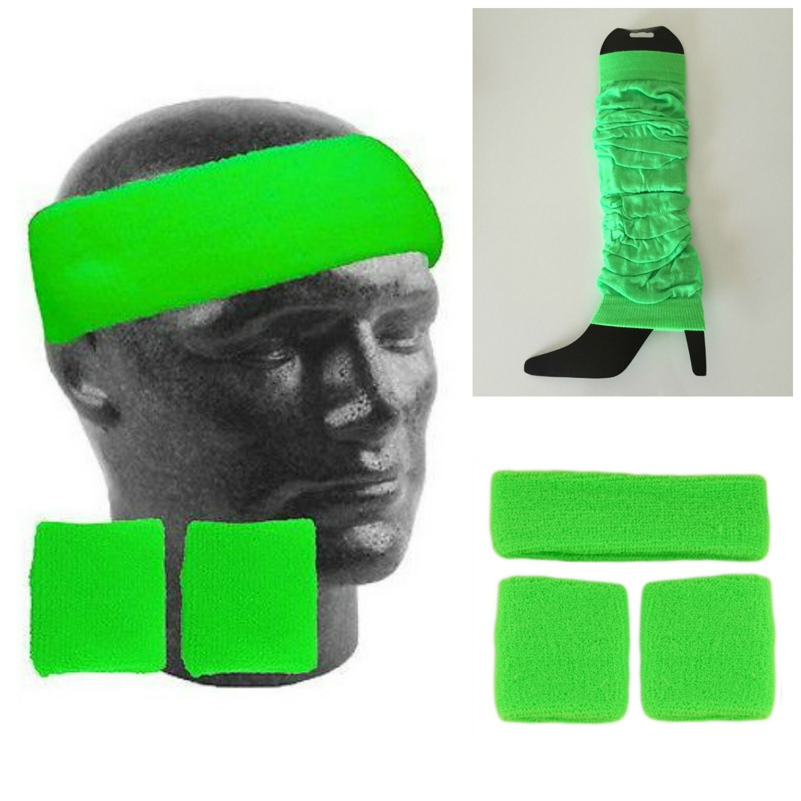 Fluro Leg Warmers Neon Sweatbands Gloves 80s Costume Dance Party Hens eBay