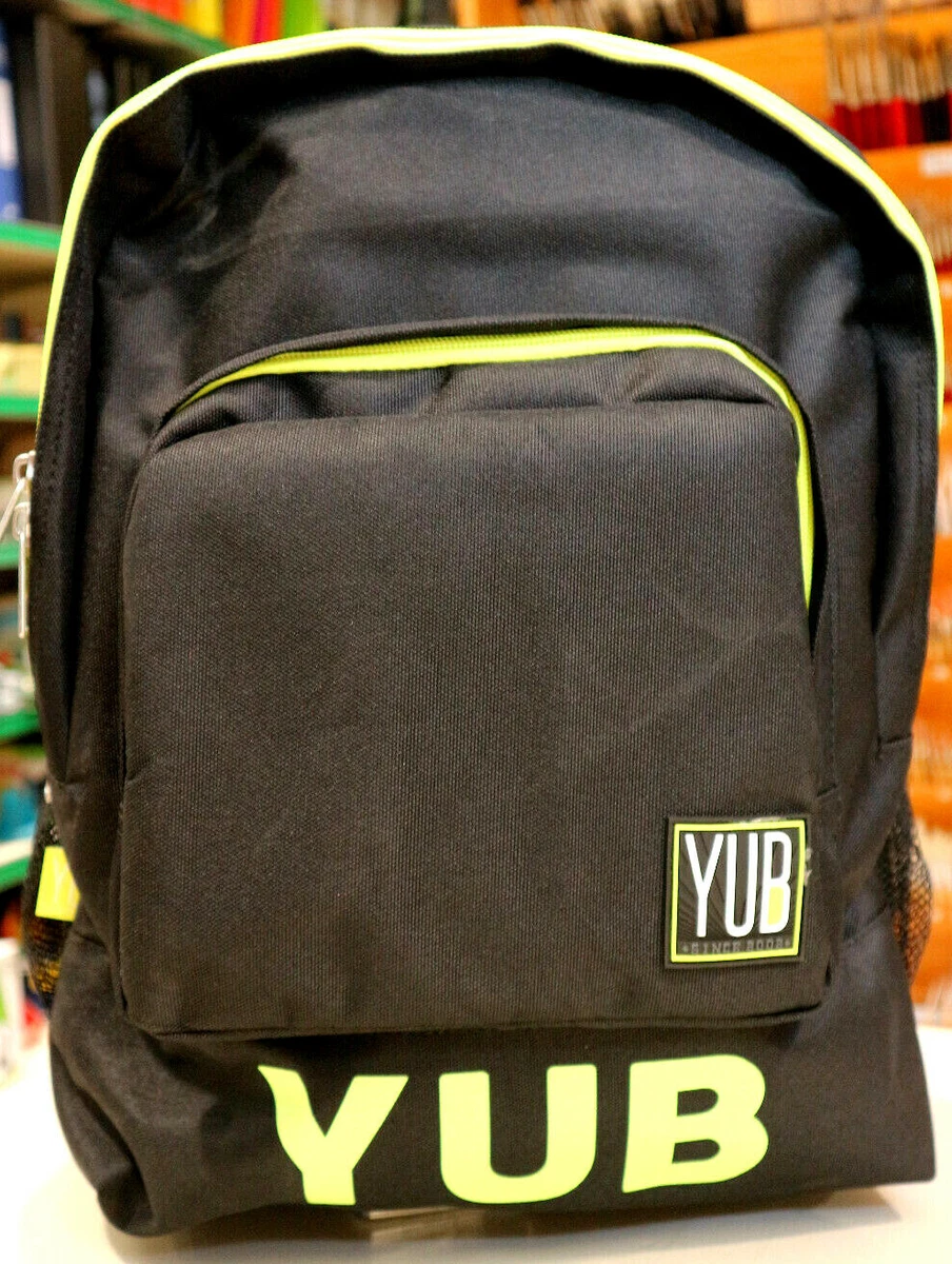 Scuola 2020 2021 YUB Zaino YUB nero scritta Giallo eBay