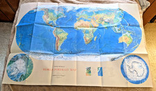 Rand McNally World Portrait Map Wall Poster Full Color Large Format 52" x 34"