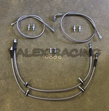 Complete Stainless Front Brake Line Replacement Kit For 01-05 Honda Civic EM2