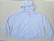 Nike Womens Full Zip Hoodie Regular Fit Long Sleeve Light Gray Size 3X NWT