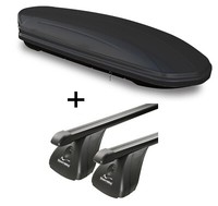Dachbox VDPMAA460L Matt+Stahl DachträGer Vdp FüR FüR Fiat Idea 5TüRer 04-12