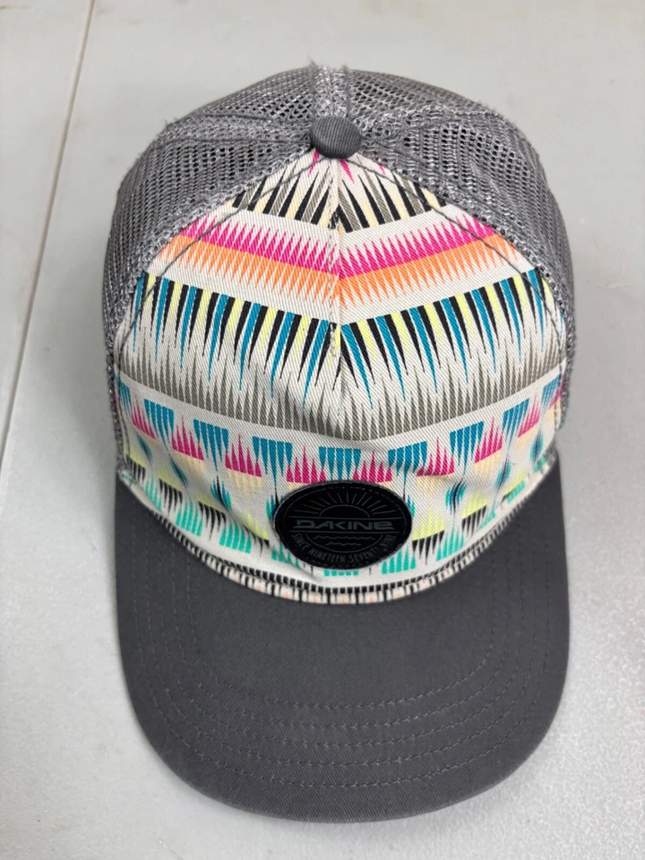 Chapéu Dakine caminhoneiro Snapback boné de malha geométrico skatista esqui snowboard surf praia - Imagem 3 de 4