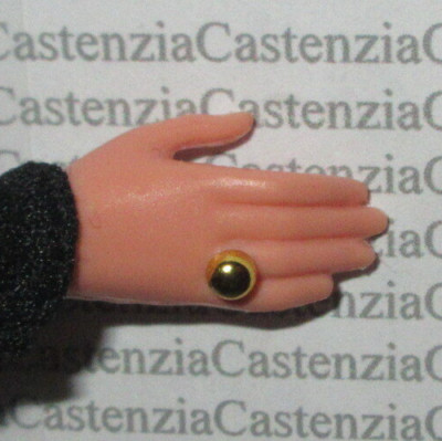 A5) JEWELRY FITS 11.5''  DOLL MATTEL FAUX GOLD BUTTON RING  ACCESSORY DIORAMA
