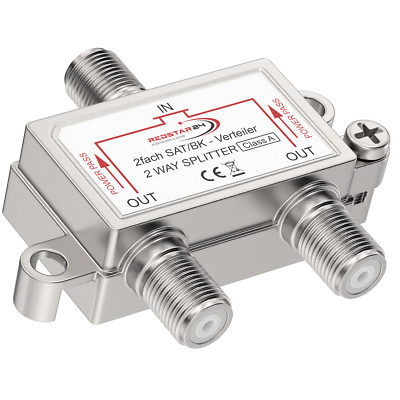 SAT Splitter 2-Fach BK Verteiler - Satelliten-Verteiler für TV & Radio2 Ausgänge