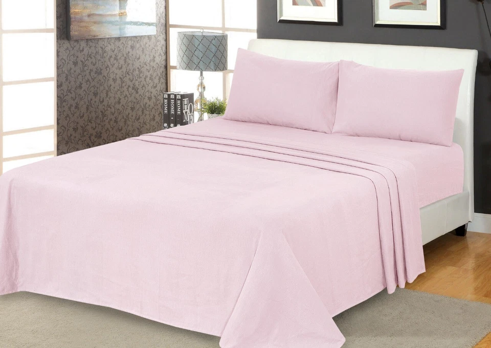 Thermal Flannelette 100% Brushed Cotton Sheets Set 32cm Deep Warm Cosy All Sizes - Image 3 of 4