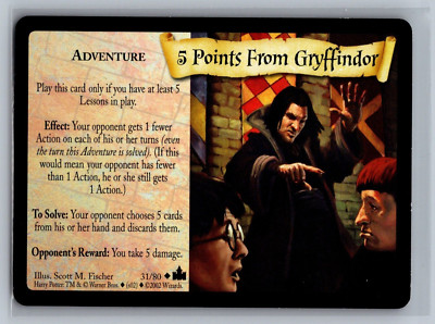 Harry Potter TCG 5 Points From Gryffindor #31 CCG Adventures At Hogwart's