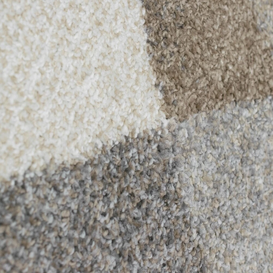 Tapis de Salon avec motif abstrait moderne | facile d'entretien | gris beige - Photo 2/4