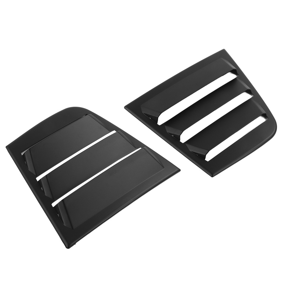 Car Black 2pcs Side Window Louver ABS Wearproof Air Vent Scoop Shades