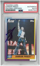 DAMIAN PRIEST SIGNED AUTOGRAPH SLABBED WWE 2021 TOPPS HERITAGE CARD PSA DNA