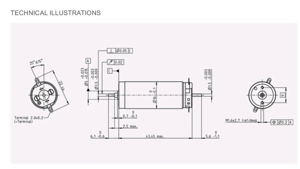 Maxon motor 36V 4,5W Ø16mm, graphyte brushes + Encoder ASIC - Image 2 of 3