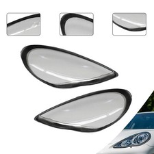 Left+Right Headlight Lens Covers Pair Fit Porsche Panamera 2010 2011 2012 2013