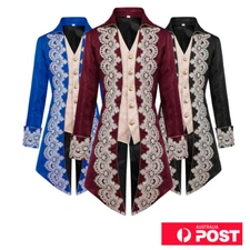 Retro Luxury Steampunk Victorian Jacket Gothic Baroque Frock Coat Rococo Costume