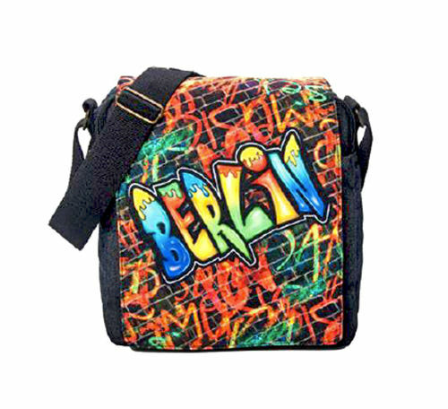ROBIN RUTH Coole Umhängetasche Berlin Graffiti Orange NEU/OVP Tasche Unisex