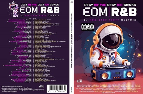 DJ Non-Stop Party Megamix Best 100 Songs EDM R&B 2CD Ariana Grande Lady Gaga SIA - Picture 3 of 6