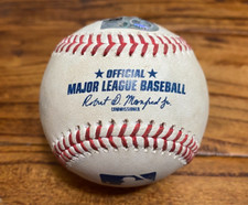 Thairo Estrada Giants Game Used Baseball 9/9/2023 vs Rockies Hit Bunt Pop Out